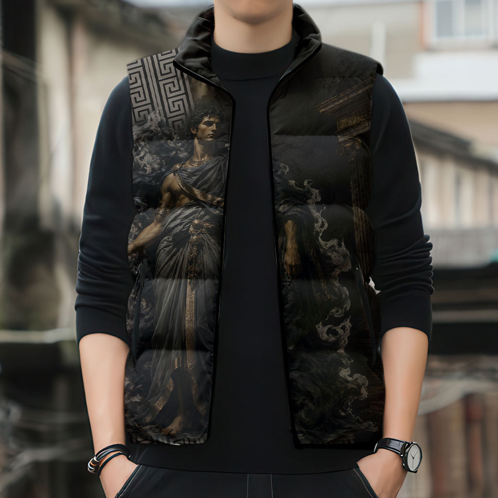 Erebus Greek Mythology Sleeveless Puffer Jacket Ancient Greek God Of Darkness Fantasy Art