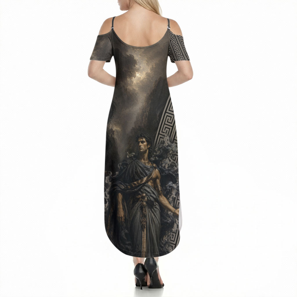 Erebus Greek Mythology Summer Maxi Dress Ancient Greek God Of Darkness Fantasy Art