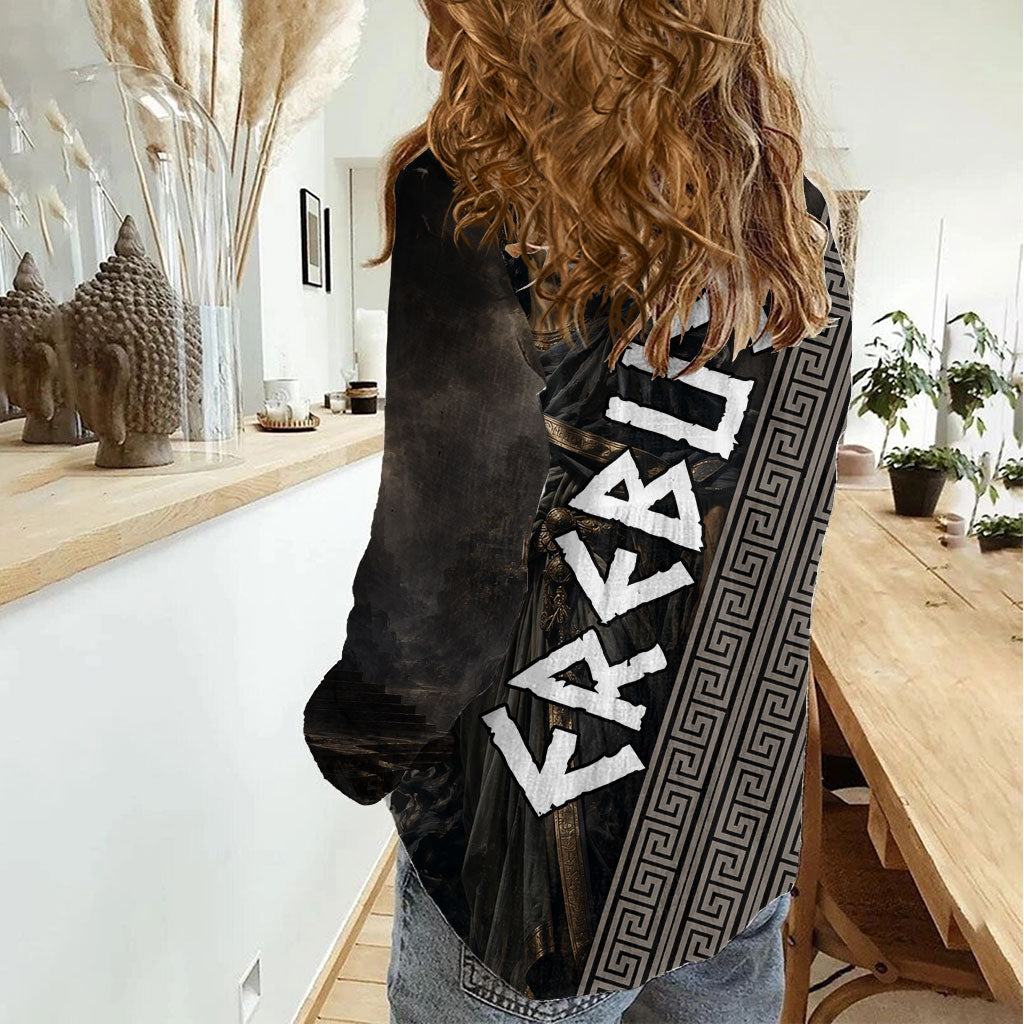 Erebus Greek Mythology Women Casual Shirt Ancient Greek God Of Darkness Fantasy Art