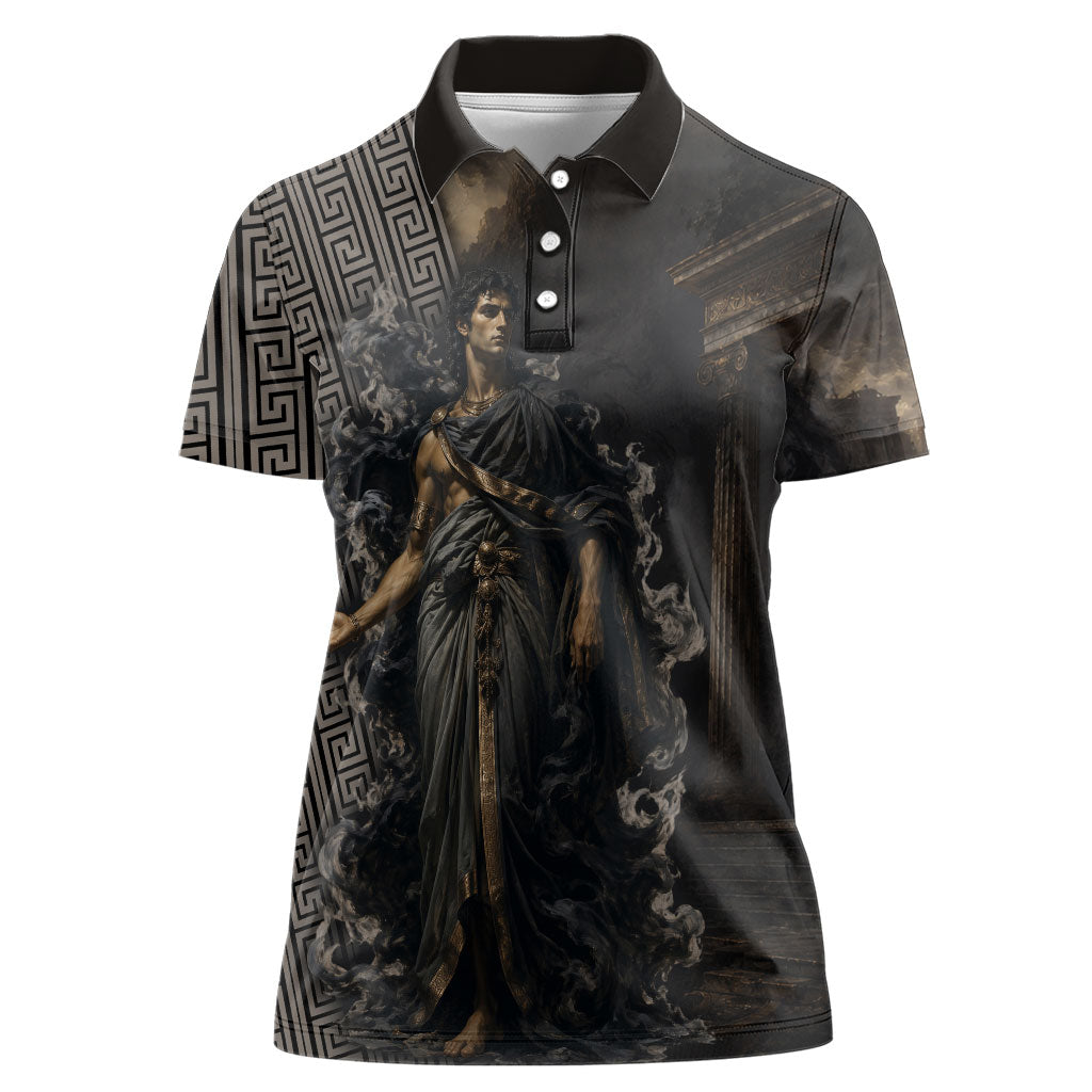Erebus Greek Mythology Women Polo Shirt Ancient Greek God Of Darkness Fantasy Art