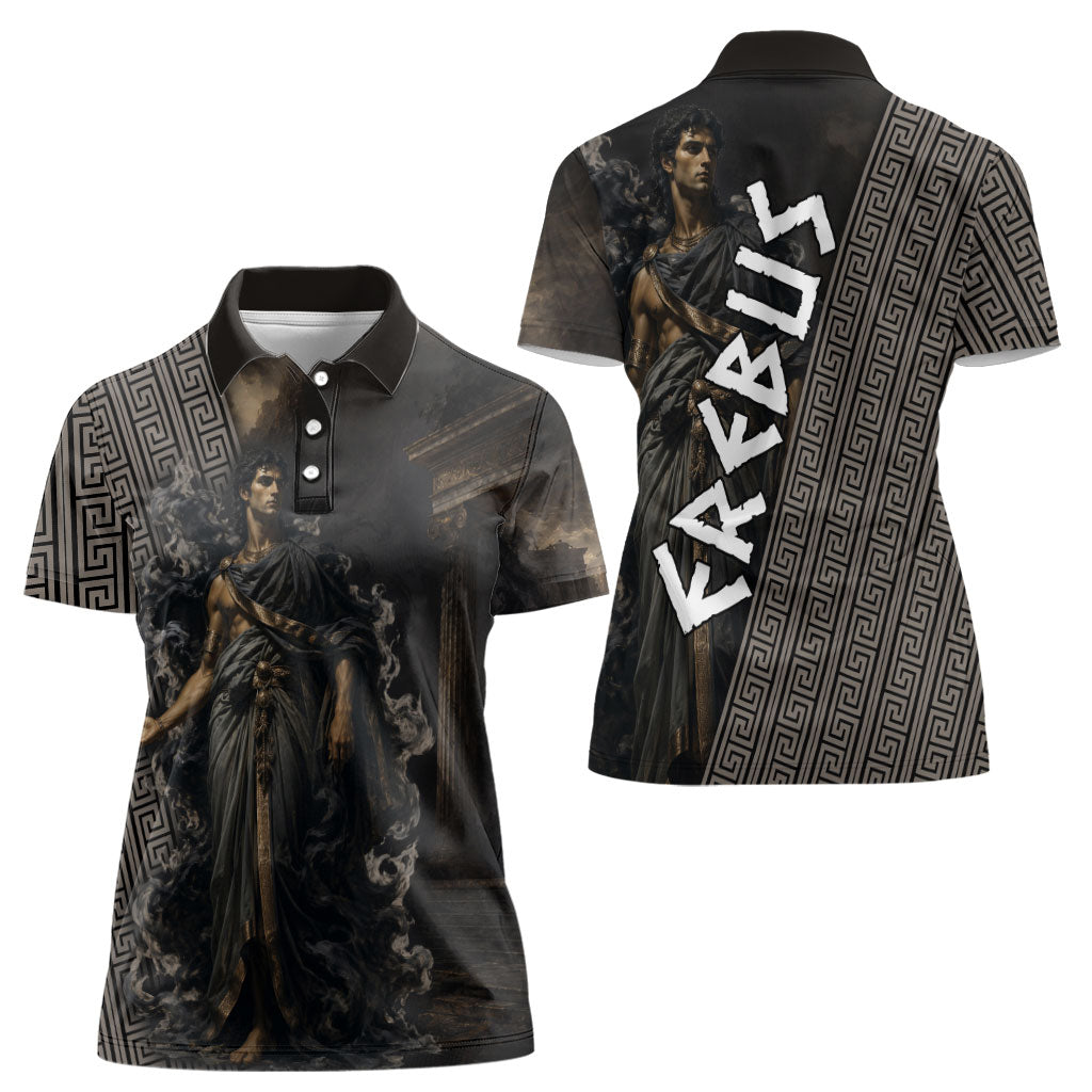 Erebus Greek Mythology Women Polo Shirt Ancient Greek God Of Darkness Fantasy Art