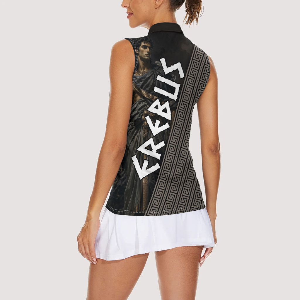 Erebus Greek Mythology Women Sleeveless Polo Shirt Ancient Greek God Of Darkness Fantasy Art