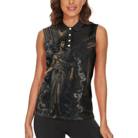 Erebus Greek Mythology Women Sleeveless Polo Shirt Ancient Greek God Of Darkness Fantasy Art