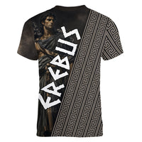 Erebus Greek Mythology Women V-Neck T-Shirt Ancient Greek God Of Darkness Fantasy Art
