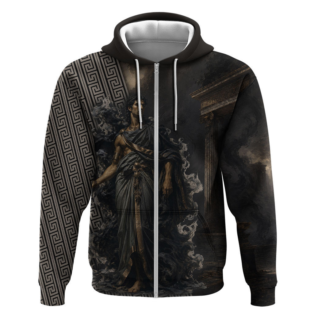 Erebus Greek Mythology Zip Hoodie Ancient Greek God Of Darkness Fantasy Art