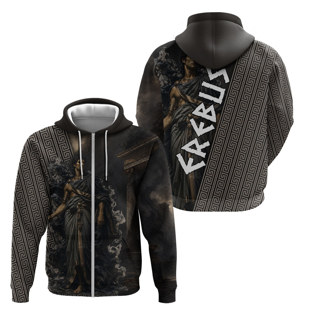 Erebus Greek Mythology Zip Hoodie Ancient Greek God Of Darkness Fantasy Art
