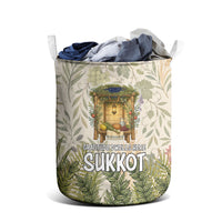 Sukkot Laundry Basket Jewish Holiday Gratitude Dwells Here - Vintage Botanical Sukkah