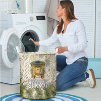 Sukkot Laundry Basket Jewish Holiday Gratitude Dwells Here - Vintage Botanical Sukkah
