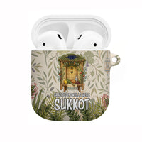 Sukkot AirPods Case Jewish Holiday Gratitude Dwells Here - Vintage Botanical Sukkah