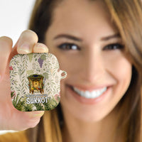 Sukkot AirPods Case Jewish Holiday Gratitude Dwells Here - Vintage Botanical Sukkah