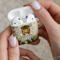 Sukkot AirPods Case Jewish Holiday Gratitude Dwells Here - Vintage Botanical Sukkah
