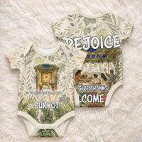 Sukkot Baby Onesie Jewish Holiday Gratitude Dwells Here - Vintage Botanical Sukkah