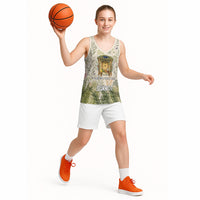Sukkot Basketball Jersey Jewish Holiday Gratitude Dwells Here - Vintage Botanical Sukkah