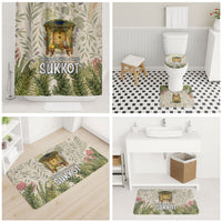 Sukkot Bathroom Set Jewish Holiday Gratitude Dwells Here - Vintage Botanical Sukkah