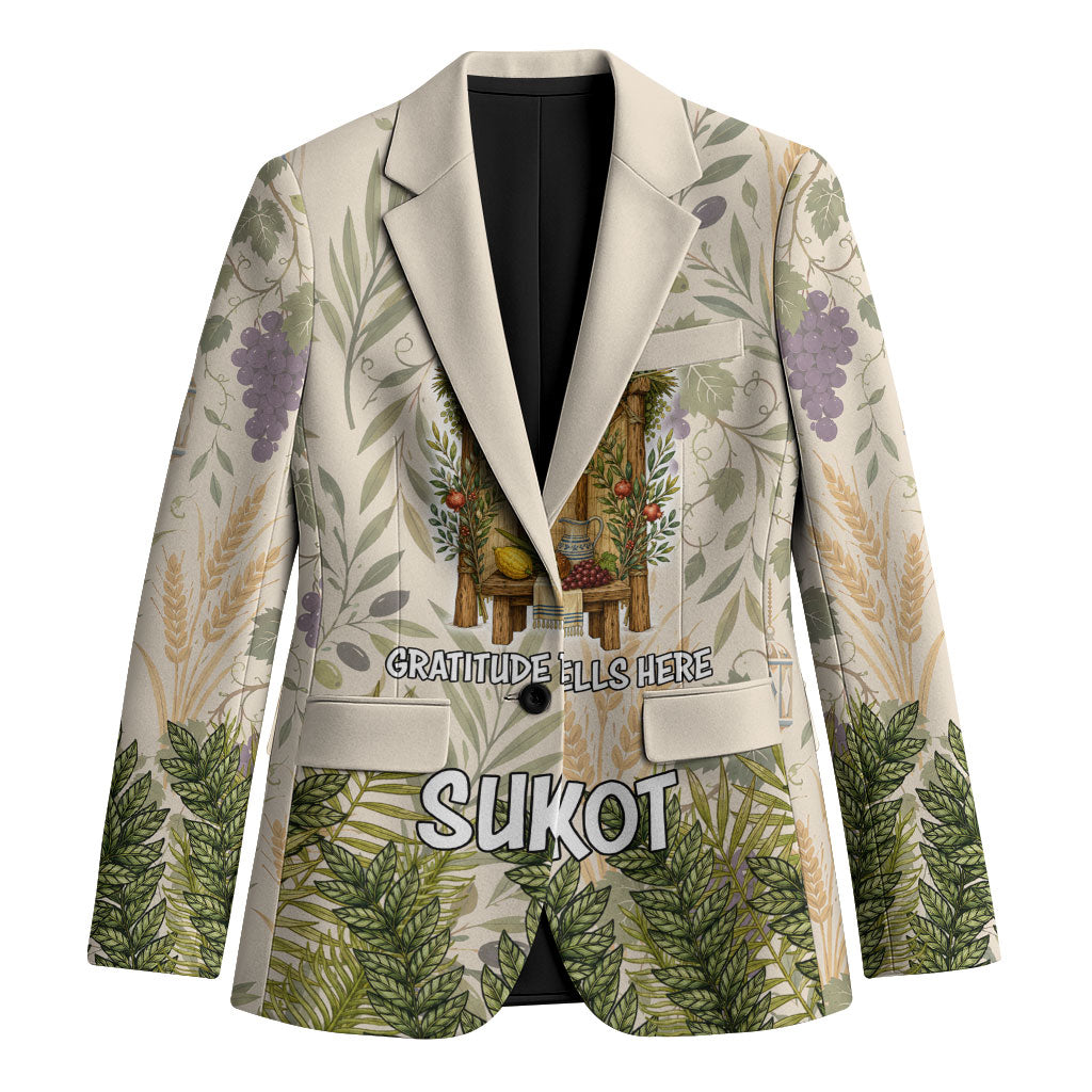 Sukkot Blazer Jewish Holiday Gratitude Dwells Here - Vintage Botanical Sukkah