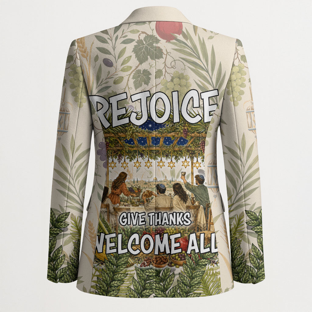 Sukkot Blazer Jewish Holiday Gratitude Dwells Here - Vintage Botanical Sukkah