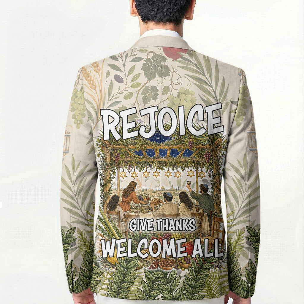 Sukkot Blazer Jewish Holiday Gratitude Dwells Here - Vintage Botanical Sukkah