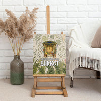 Sukkot Canvas Wall Art Jewish Holiday Gratitude Dwells Here - Vintage Botanical Sukkah