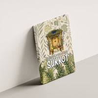 Sukkot Canvas Wall Art Jewish Holiday Gratitude Dwells Here - Vintage Botanical Sukkah