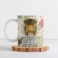 Sukkot Ceramic Mug Jewish Holiday Gratitude Dwells Here - Vintage Botanical Sukkah