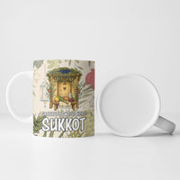Sukkot Ceramic Mug Jewish Holiday Gratitude Dwells Here - Vintage Botanical Sukkah