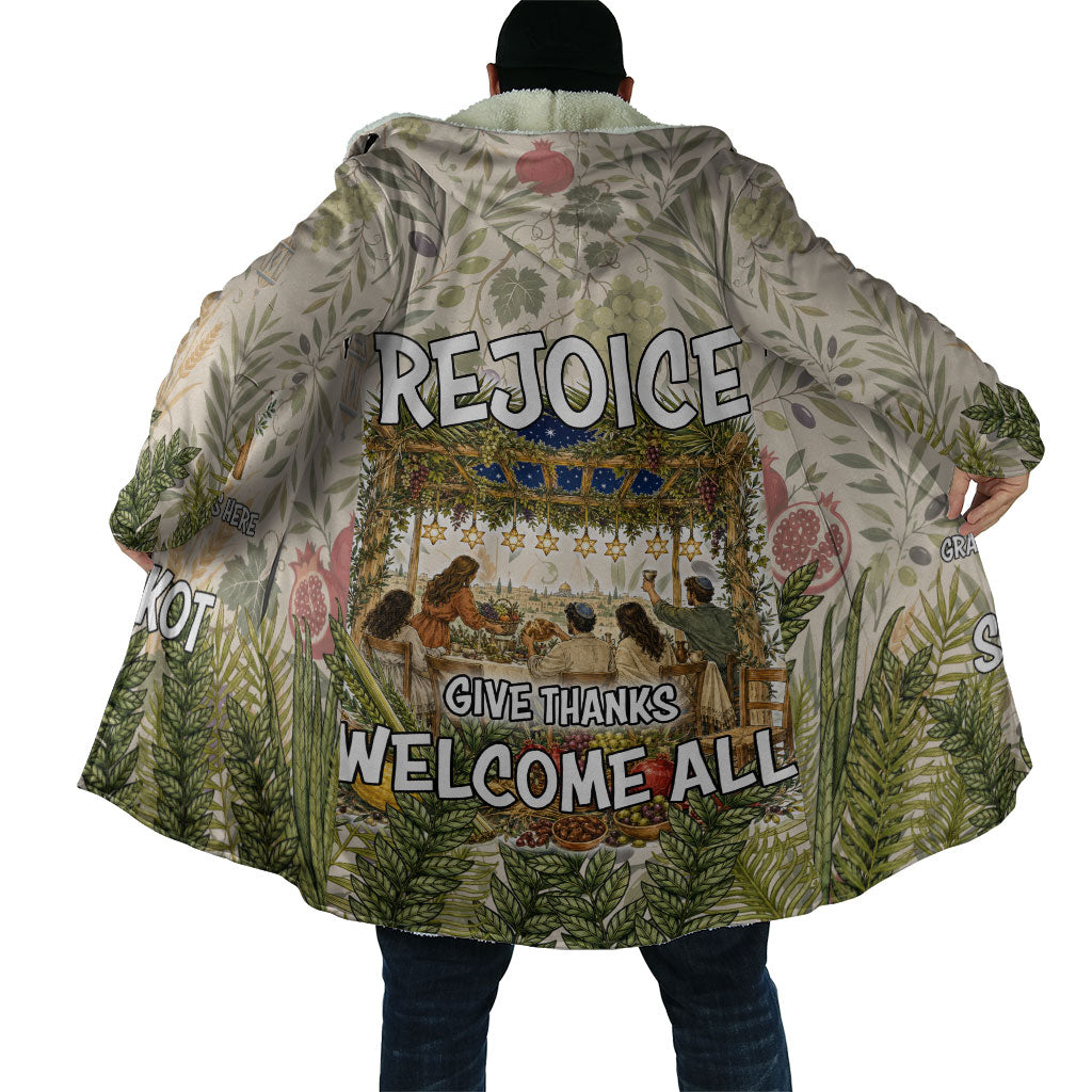 Sukkot Cloak Jewish Holiday Gratitude Dwells Here - Vintage Botanical Sukkah