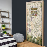 Sukkot Door Cover Jewish Holiday Gratitude Dwells Here - Vintage Botanical Sukkah