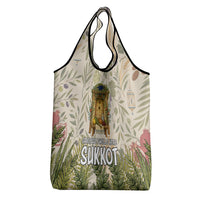 Sukkot Grocery Bag Jewish Holiday Gratitude Dwells Here - Vintage Botanical Sukkah