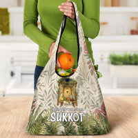 Sukkot Grocery Bag Jewish Holiday Gratitude Dwells Here - Vintage Botanical Sukkah
