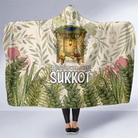 Sukkot Hooded Blanket Jewish Holiday Gratitude Dwells Here - Vintage Botanical Sukkah