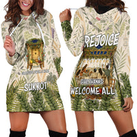 Sukkot Hoodie Dress Jewish Holiday Gratitude Dwells Here - Vintage Botanical Sukkah