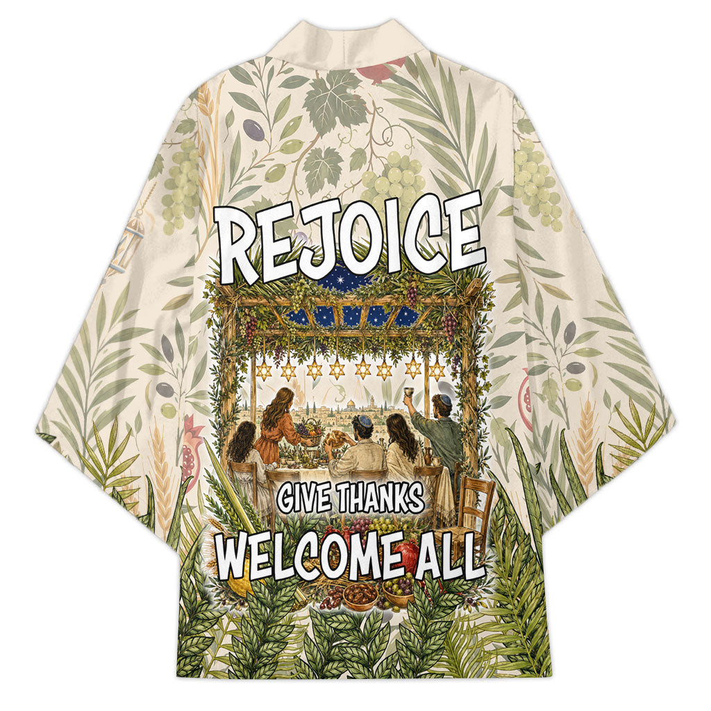 Sukkot Kimono Jewish Holiday Gratitude Dwells Here - Vintage Botanical Sukkah