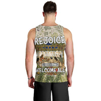 Sukkot Men Tank Top Jewish Holiday Gratitude Dwells Here - Vintage Botanical Sukkah