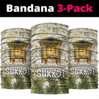 Sukkot Neck Gaiter Jewish Holiday Gratitude Dwells Here - Vintage Botanical Sukkah