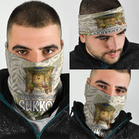 Sukkot Neck Gaiter Jewish Holiday Gratitude Dwells Here - Vintage Botanical Sukkah