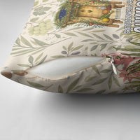 Sukkot Pillow Cover Jewish Holiday Gratitude Dwells Here - Vintage Botanical Sukkah