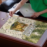 Sukkot Puzzle Jewish Holiday Gratitude Dwells Here - Vintage Botanical Sukkah