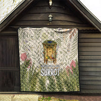 Sukkot Quilt Jewish Holiday Gratitude Dwells Here - Vintage Botanical Sukkah