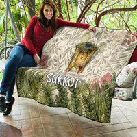 Sukkot Quilt Jewish Holiday Gratitude Dwells Here - Vintage Botanical Sukkah