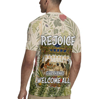 Sukkot Rugby Jersey Jewish Holiday Gratitude Dwells Here - Vintage Botanical Sukkah
