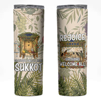 Sukkot Skinny Tumbler Jewish Holiday Gratitude Dwells Here - Vintage Botanical Sukkah