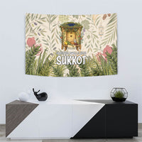 Sukkot Tapestry Jewish Holiday Gratitude Dwells Here - Vintage Botanical Sukkah