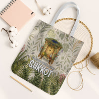 Sukkot Tote Bag Jewish Holiday Gratitude Dwells Here - Vintage Botanical Sukkah