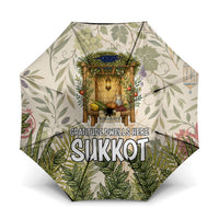 Sukkot Umbrella Jewish Holiday Gratitude Dwells Here - Vintage Botanical Sukkah