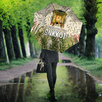 Sukkot Umbrella Jewish Holiday Gratitude Dwells Here - Vintage Botanical Sukkah