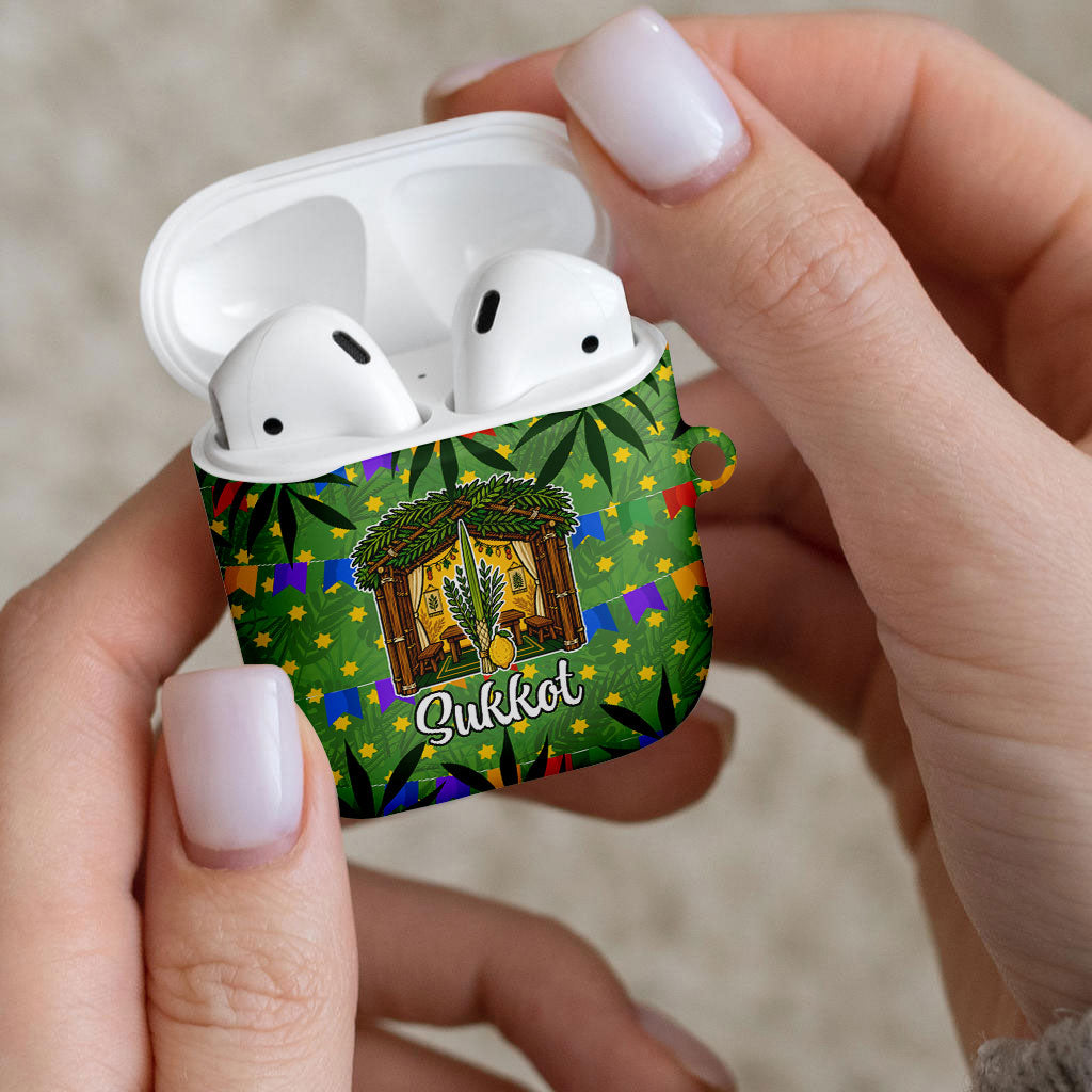 Sukkot Jewish AirPods Case Colorful Sukkot Festival Of Tabernacles