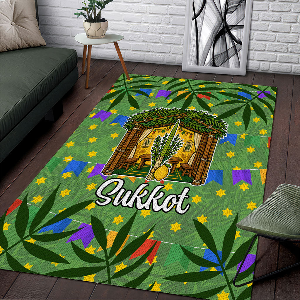 Sukkot Jewish Area Rug Colorful Sukkot Festival Of Tabernacles