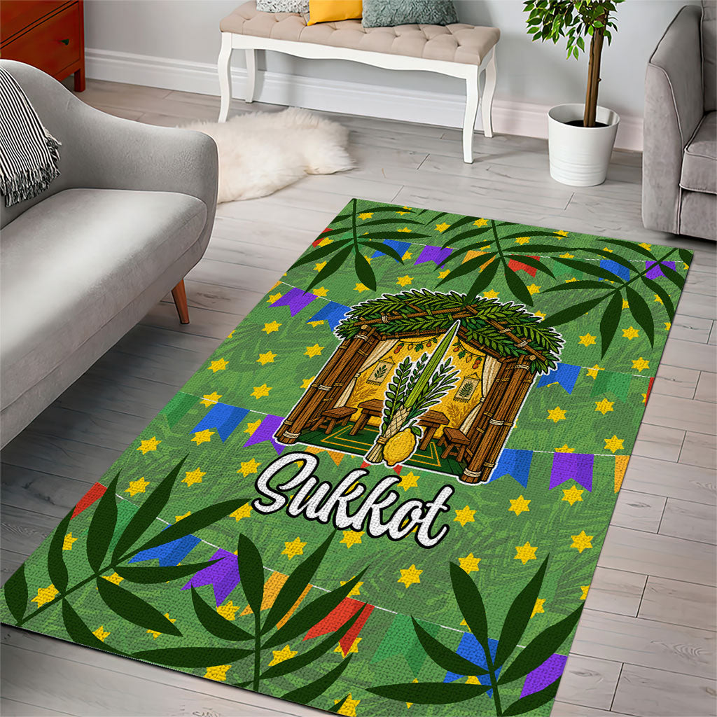 Sukkot Jewish Area Rug Colorful Sukkot Festival Of Tabernacles