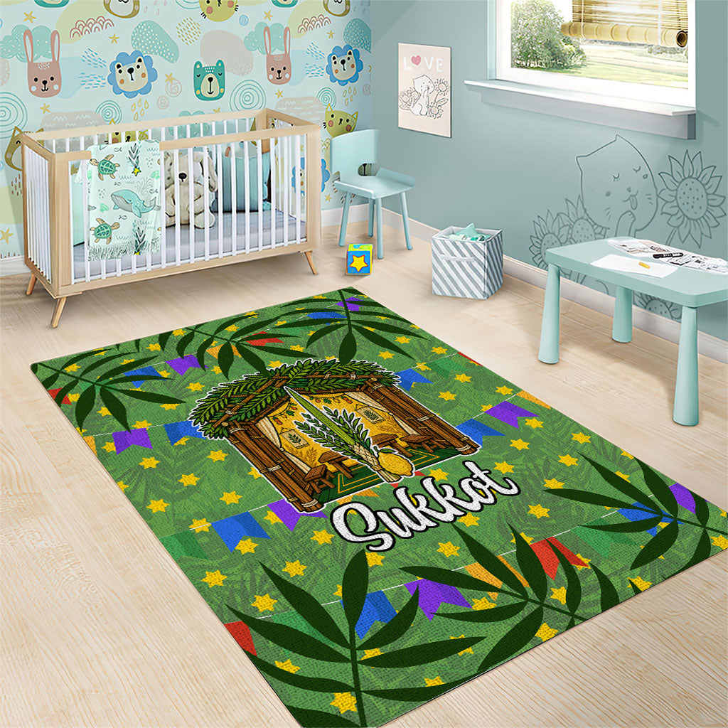 Sukkot Jewish Area Rug Colorful Sukkot Festival Of Tabernacles