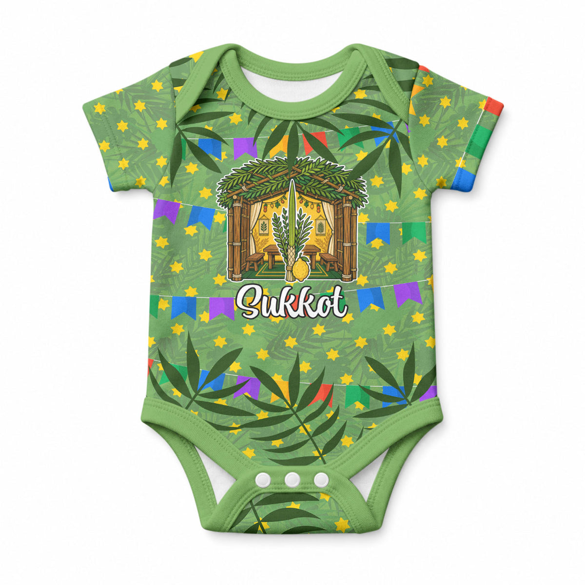 Sukkot Jewish Baby Onesie Colorful Sukkot Festival Of Tabernacles
